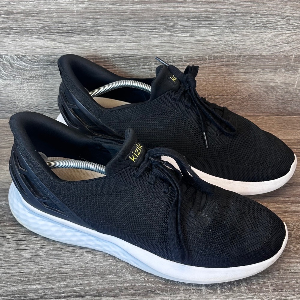 Kizik Athens Sneakers Mens 12 Black Hands Free Slip On L3FC DATHBK01-1D Shoes
